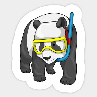 Panda Diver Snorkel Sticker